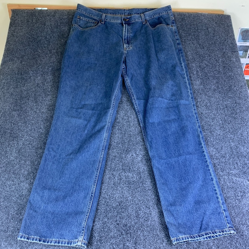 L.L.Bean Jeans Mens 41x32 Blue Denim Cotton Mid Rise Straight Leg Streetwear